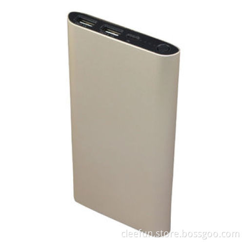 Super Slim Metal Case Polymer Power Bank with Two Outputs